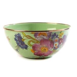 NEW Mackenzie-Childs Flower Market Everyday Bowl 7.75in Green Floral